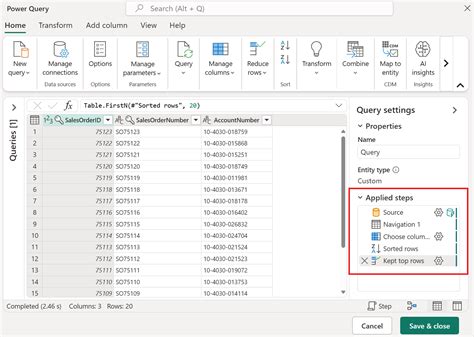 Image result for Power Query Applied Steps