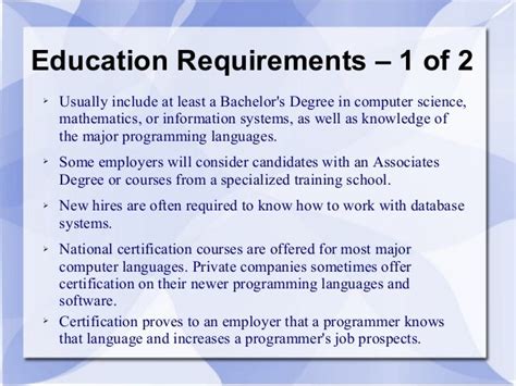 Computer Programmer Education Requirements માટે ઇમેજ પરિણામ