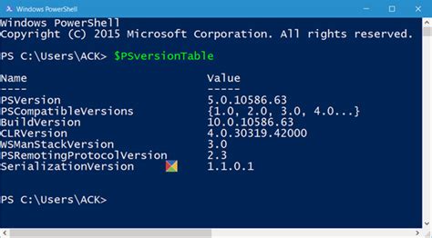How to Check Version of PowerShell に対する画像結果
