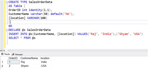 Toradh íomhá ar SQL User Types