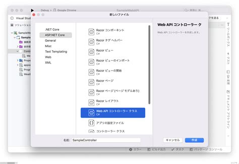 Dot Net ApiController Project に対する画像結果