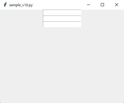 Python Tkinter Sample に対する画像結果