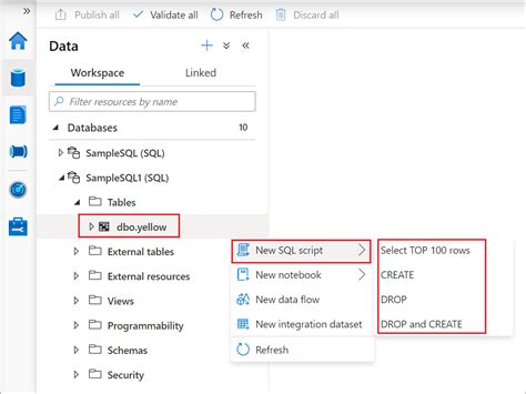 SQL Script Generation に対する画像結果