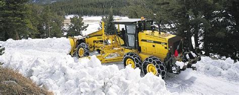 Image result for Plowing Deep Snow with a Grader