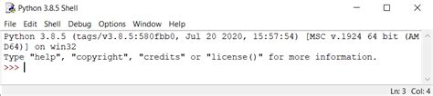 Python Idle Console に対する画像結果