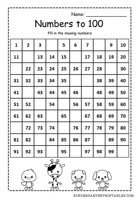 Image result for Counting to 100 Worksheets
