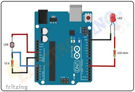 Toradh íomhá ar LDR Sensor Arduino Circuit