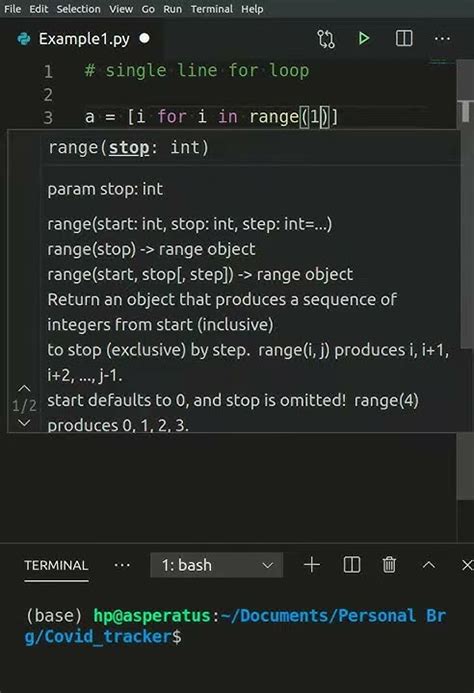 Single Line for Loop Python に対する画像結果