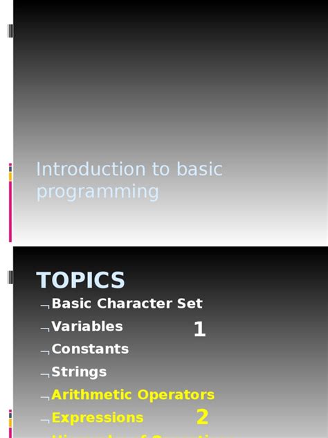 Image result for Basics of Programming Installation