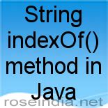 Indexof Method in Java に対する画像結果