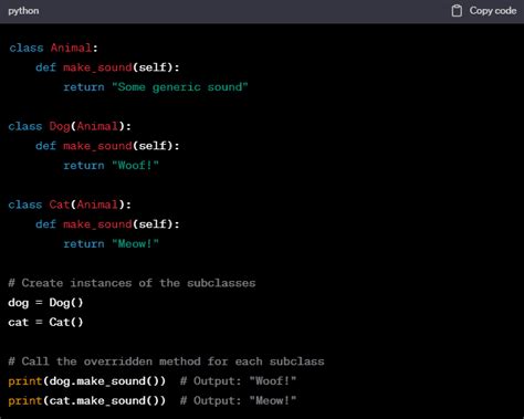 +Method Overriding in Python with Diagramatically Examples Images に対する画像結果