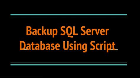 Image result for SQL Backup Script