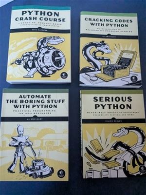 Python Programming 4 Books - Crash Course, Cracking Codes, Boring