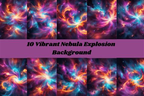 10 Vibrant Nebula Explosion Background
