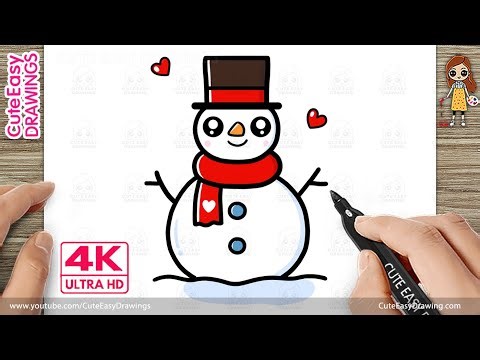 How to Draw a Cute Snowman | Easy Christmas Drawing for Kids!