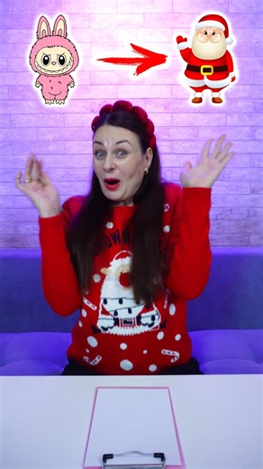 How to draw Labubu Santa Claus #shorts #drawing