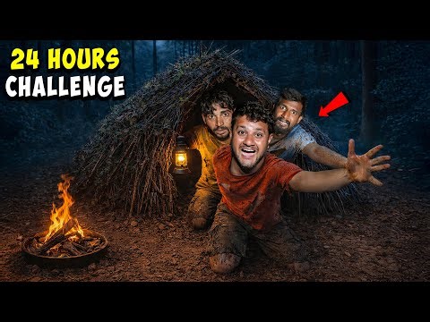 Survive 24 Hours In Forest - सोनू विक्रम और कदम के साथ बुरा हूआ 😭