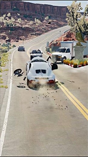 Realistic Highway Car Crashes #307