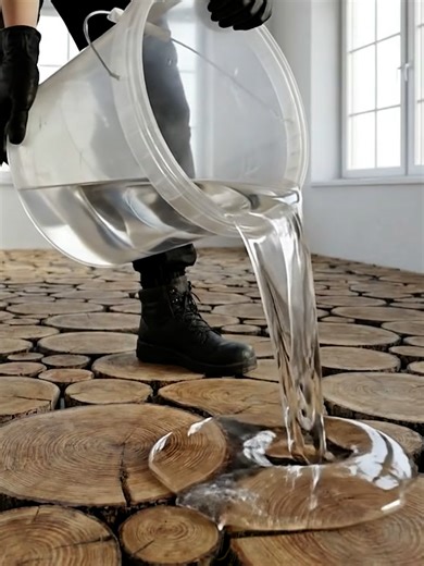 A Wooden Epoxy Floor That Costs $25,000 | Epoxy Flooring