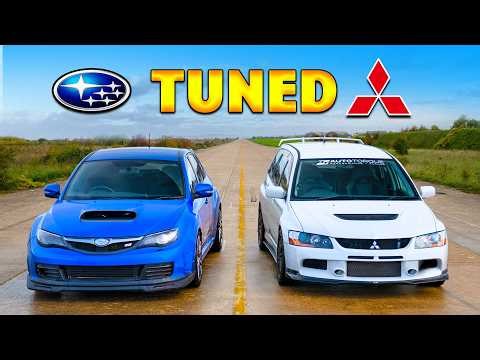 Subaru v Mitsubishi v Toyota: TUNER DRAG RACE