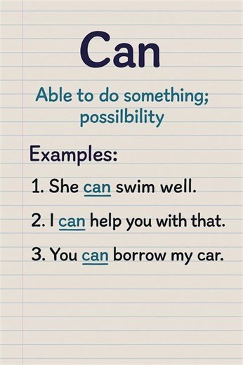 CAN in English | Simple Meaning with Easy Example