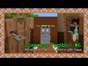 How I Made Adventure Map-Like Doors with Keys! | Minecraft Java 1.17+ | Command Toolbox #6