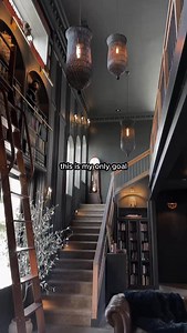 58K views · 2.1K reactions | your sign to design your home in Dark Academia  Imagine sitting in your library, reading a novel and sipping a cup of joe ☕️ That’s the only goal in life! Beautiful library with a hidden bookcase door by @houseofheron | Murphy Door | Facebook