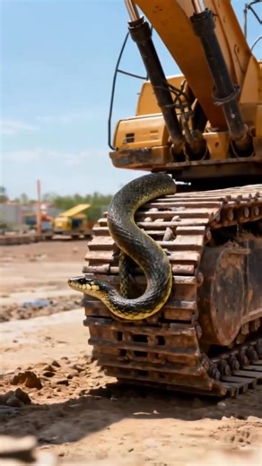 Python on excavator wheel #Phython #excavator #wheel | Zona Fact