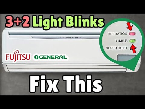 How to FIX Fujitsu Mini Split AC 3+2 Operation & Timer Light Blinking