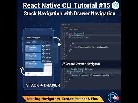 React Native CLI Tutorial #15 – Stack Navigation with Drawer Navigation