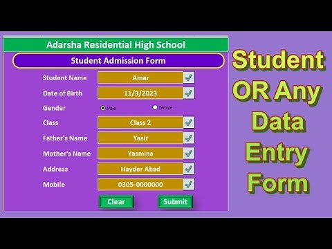 Data Entry Software for any type Data Entry | Data entry form in Excel