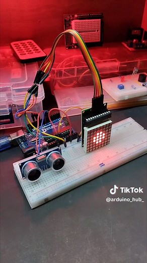 LED Matrix 8x8 Tutorial with Ultrasonic Sensor