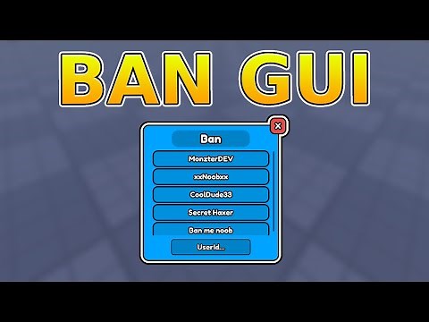 How to make a Ban System Gui on Roblox!