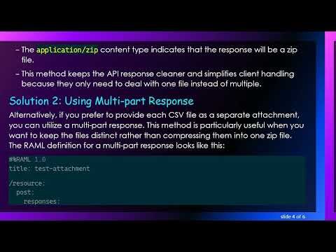 How to Handle Multiple CSV File Responses in RAML 1.0