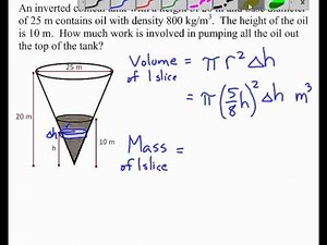 Work Done using Calculus - Tank Problems (solutions, examples, videos)