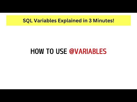 SQL VARIABLES | HOW TO USE VARIABLES IN SQL | SQL TUTORIAL #sql #datascience #programming