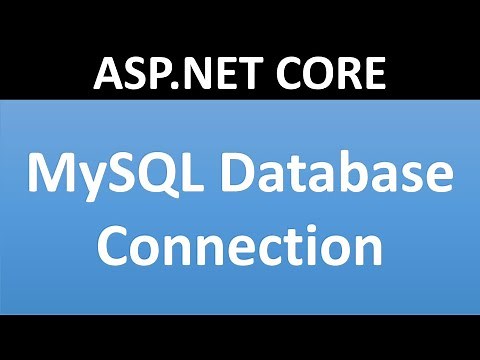Create Connection with MySqlDatabase in ASP.NET CORE