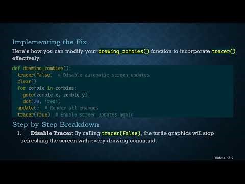 How to Fix Flashing Dots in Python Turtle Graphics