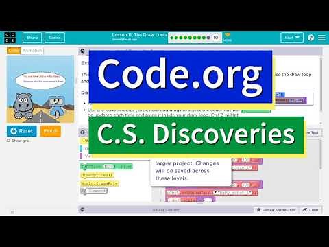 Code.org Lesson 12.8A The Draw Loop | Answer Tutorial | Extend Your Scene Challenge A