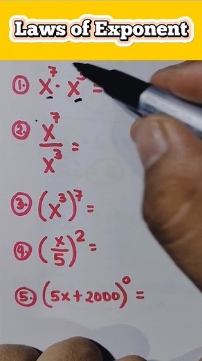 Laws of exponent | Mathematics Tutorial