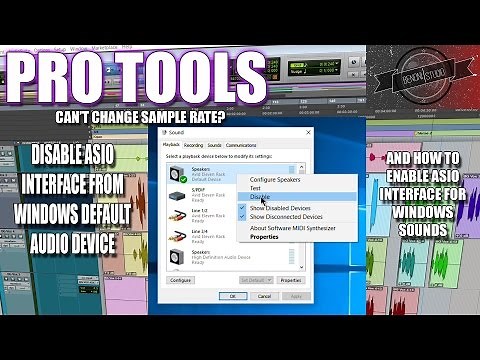 HOW TO DISABLE (or enable) ASIO INTERFACE FOR WINDOWS/PC SOUNDS