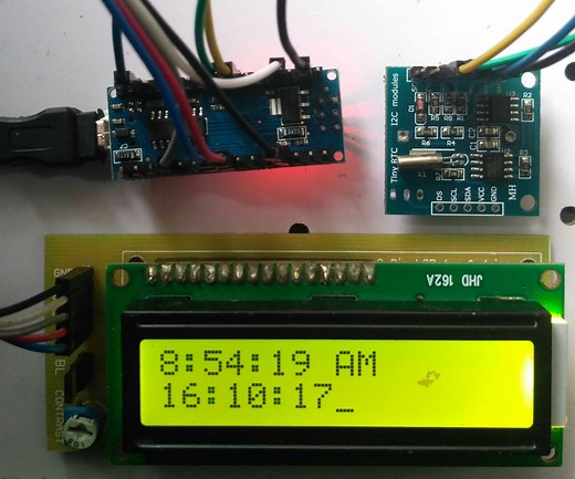 Interfacing DS1307 I2C RTC With Arduino