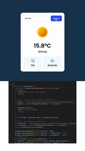 JavaScript Weather App in 60 Seconds ⚡