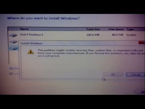 How to format Windows 7 computer, partition disk and reinstall by CD/DVD