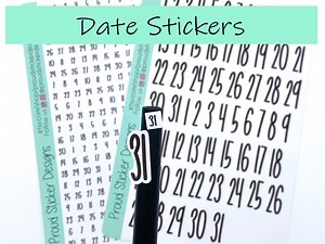 Date Script Stickers - Etsy