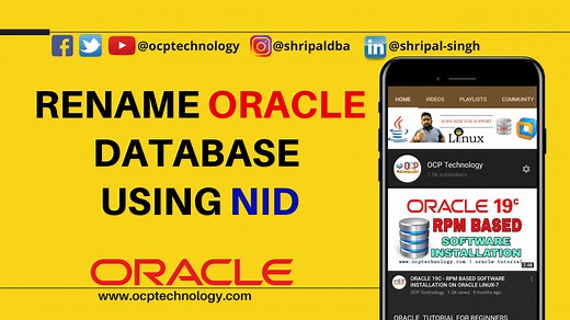 Rename Database using NID | change oracle database name step by step