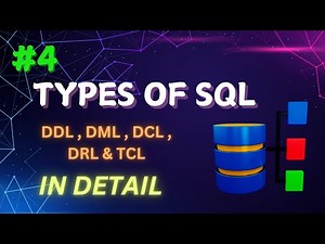 Understanding SQL Types: DDL, DML, TCL, DRL, DCL Explained