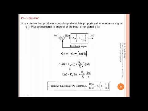 P, I, D, PI, PD, PID controllers