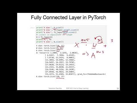 L4.5 A Fully Connected (Linear) Layer in PyTorch