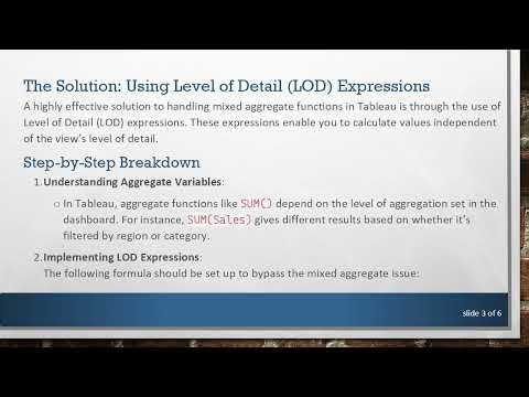 Mastering the Aggregate and Sum Functions in Tableau: A Step-By-Step Guide